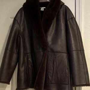 Tuckernuck Ramsey hooded shearling jacket coat